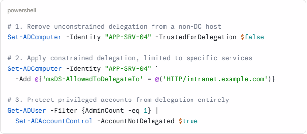 PowerShell script for Active Directory remediation